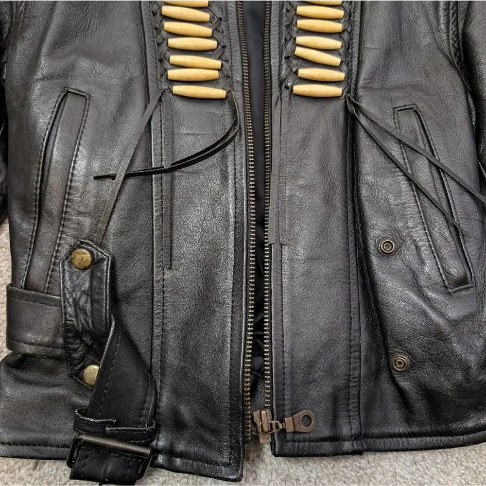 Vintage Force Leather Motorcycle Jacket - Picture 11 of 13